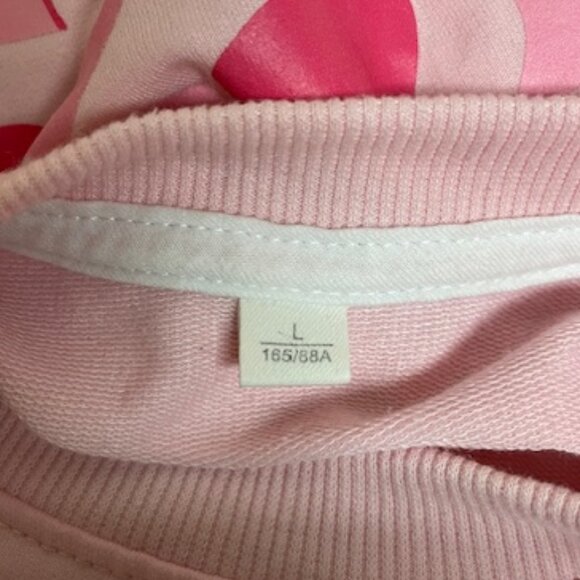 GIRL MOM ERA Light Pink Crew Neck Sweatshirt - L - NWOT - Picture 5 of 5